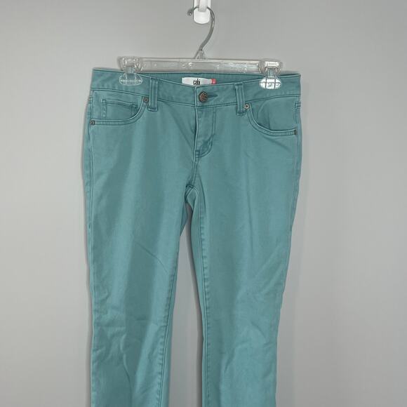 CAbi Skinny Leg Jeans Pants Solid Robins Egg Size 4 - Picture 6 of 14